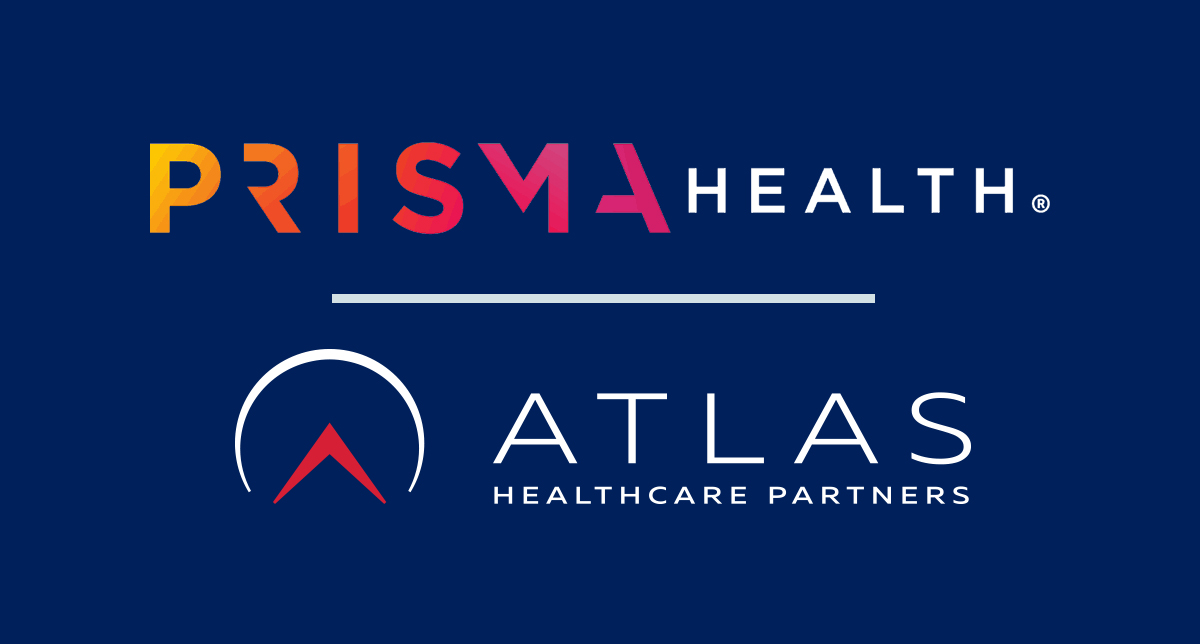 Prisma Health logo, Atlas Healthcare Partners logo